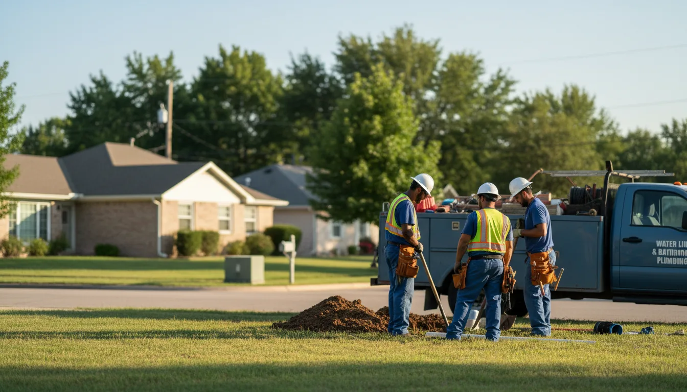 Residential water line and bathroom plumbing service in Gayville, SD
